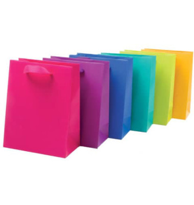 Geschenktasche 52996 Geschenktragetasche | 17,7x27,7x9,8cm, allgemein, Schleifenband, uni, 17,7cm x 27,7cm